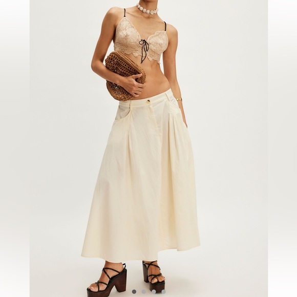 FREE PEOPLE ALL AROUND MIDI SKIRT SIZE S M L XL MSRP $98.00 NWT - Picture 5 of 5